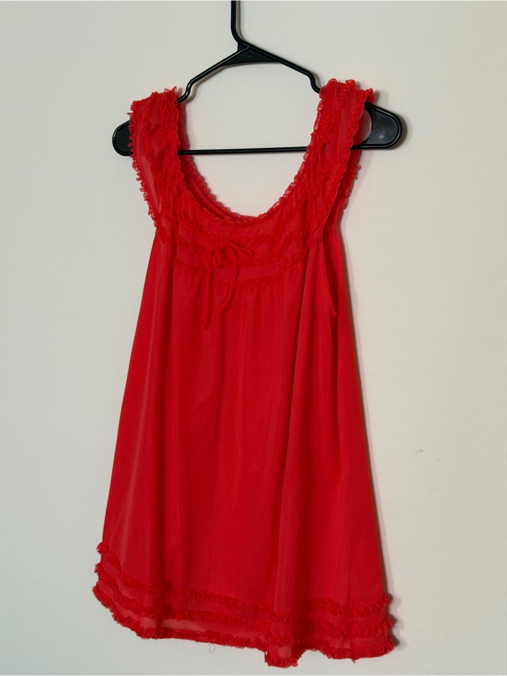 Red Ruffled Sleeveless Women’s vintage babydoll